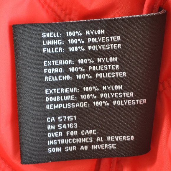 Guess Red Puffer Jacket Hoodie - Picture 6 of 7